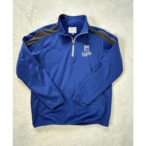 Kansa City Royals Blue 1/4 Zip Pullover w/ Pockets Genuine Merchandise Size L